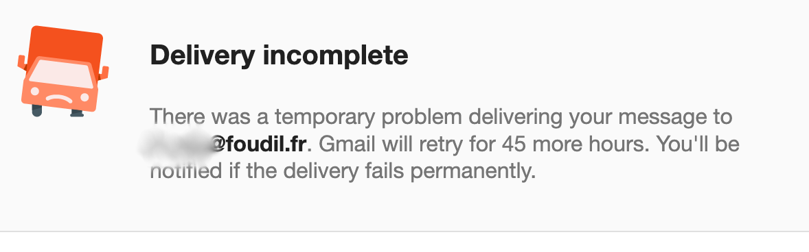 Email temporary failure